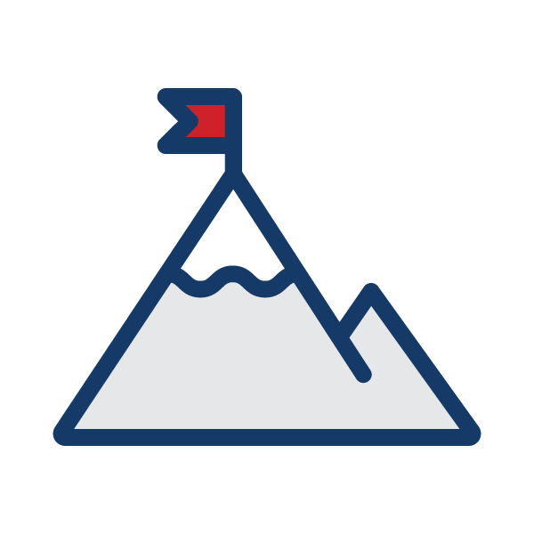 career services leadership mountain icon